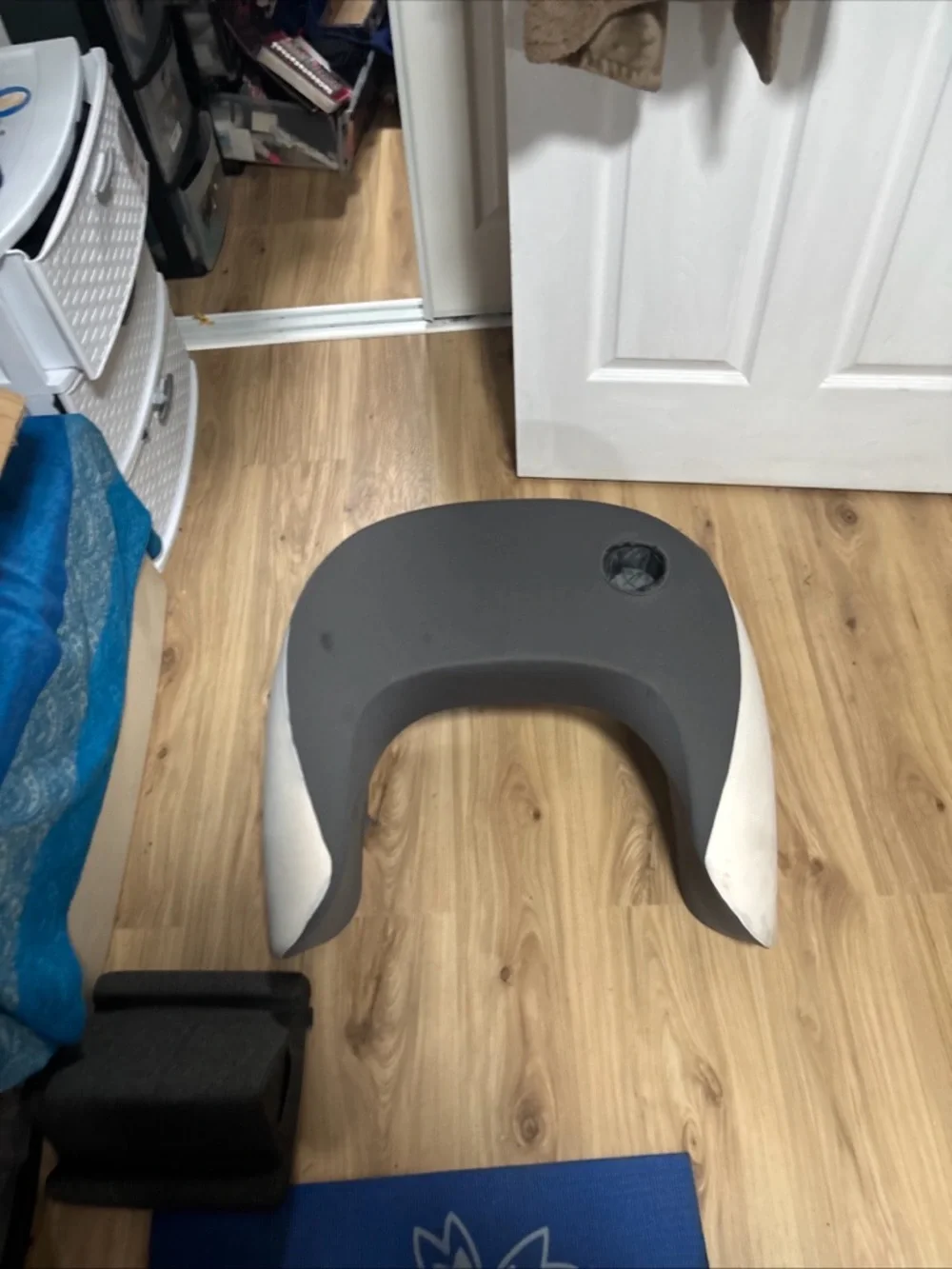 Gray and White laptop tray